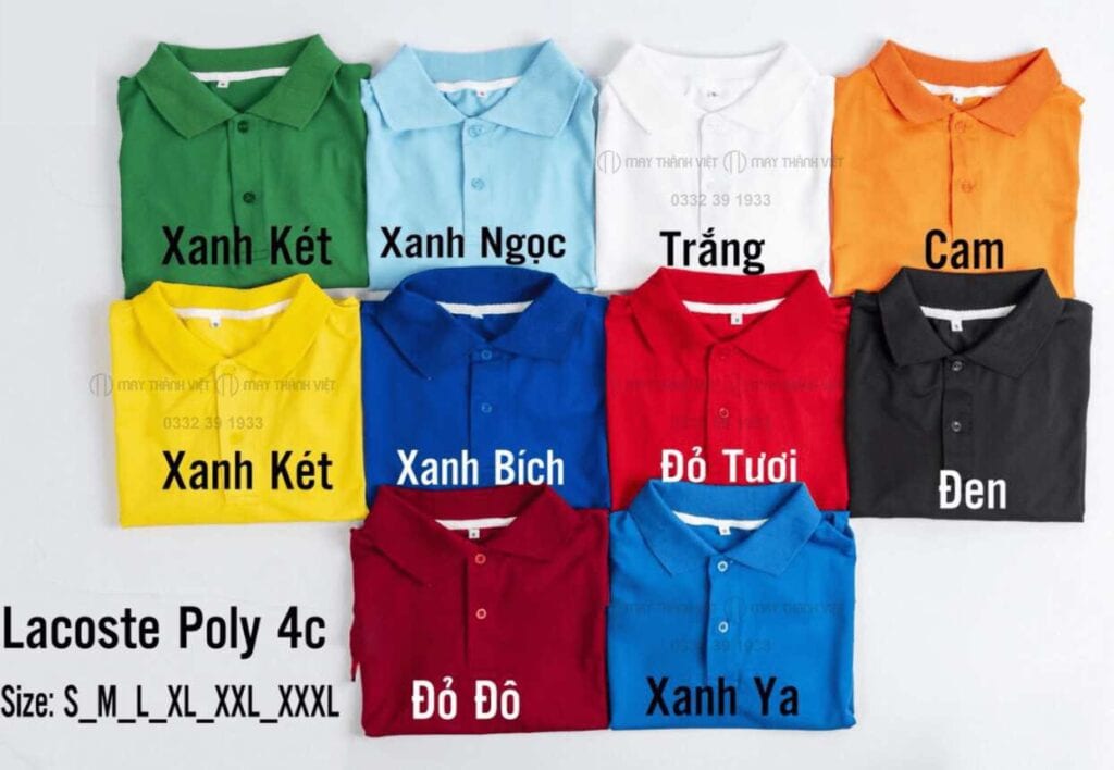 Bang mau ao dong phuc cong ty