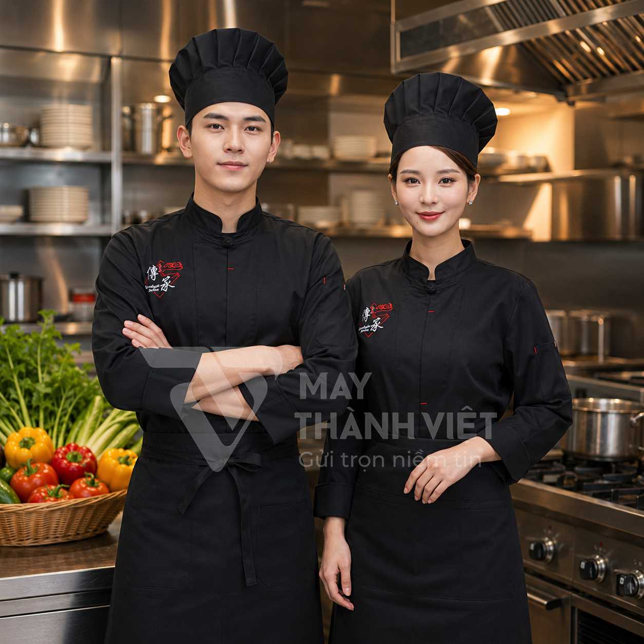 áo bếp đen (2) ao bep den 2