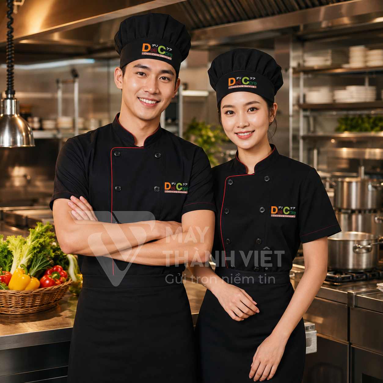 áo bếp nam ao bep nam