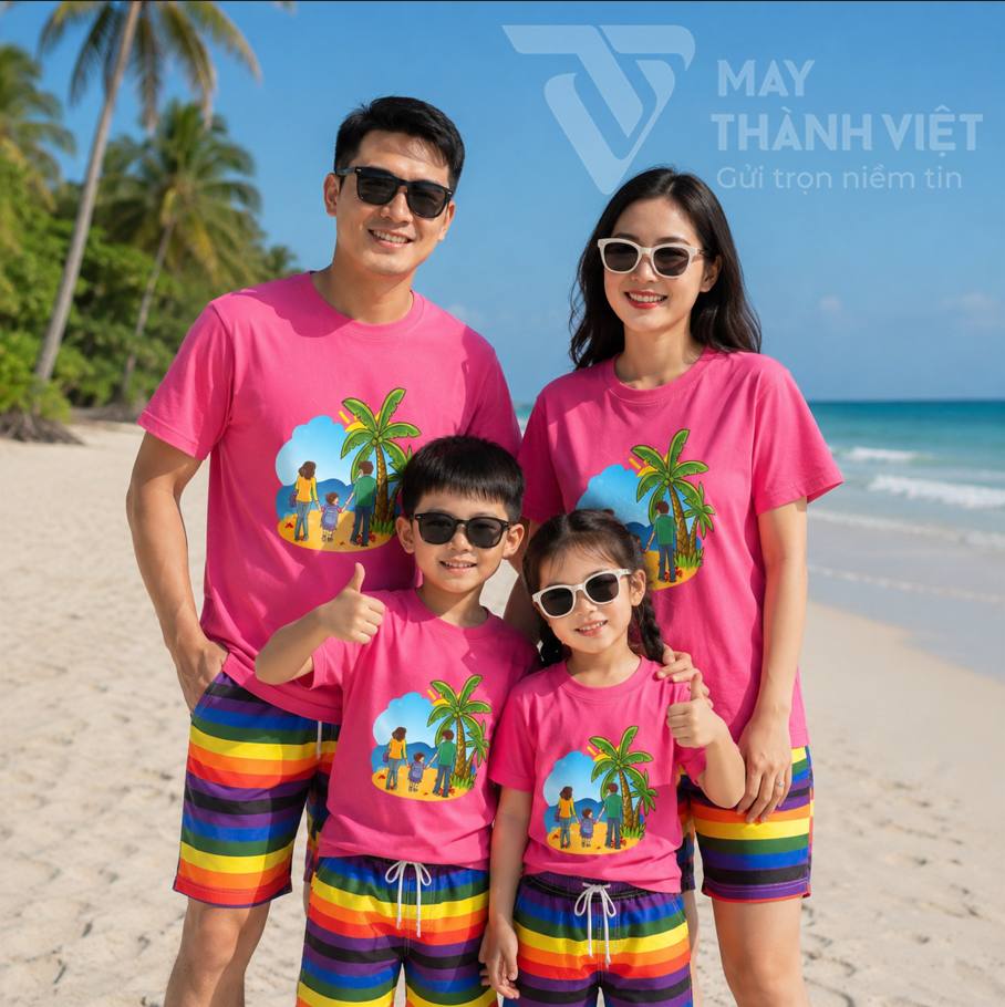 áo đồng phục gia đình đi biển ao dong phuc gia dinh di bien