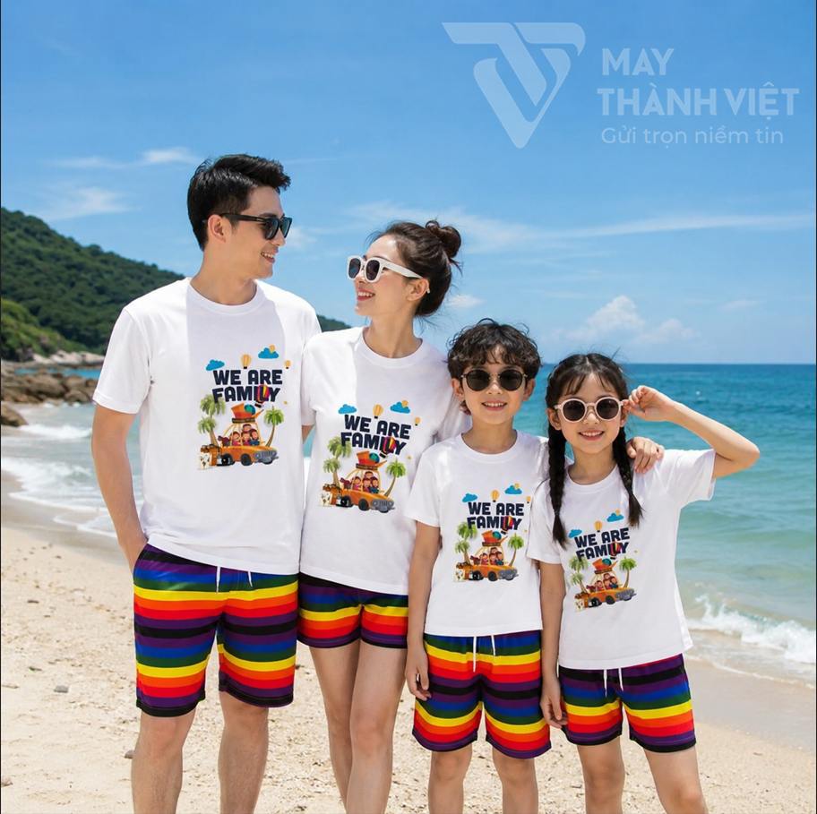 bộ đồng phục gia đình đi biển bo dong phuc gia dinh di bien