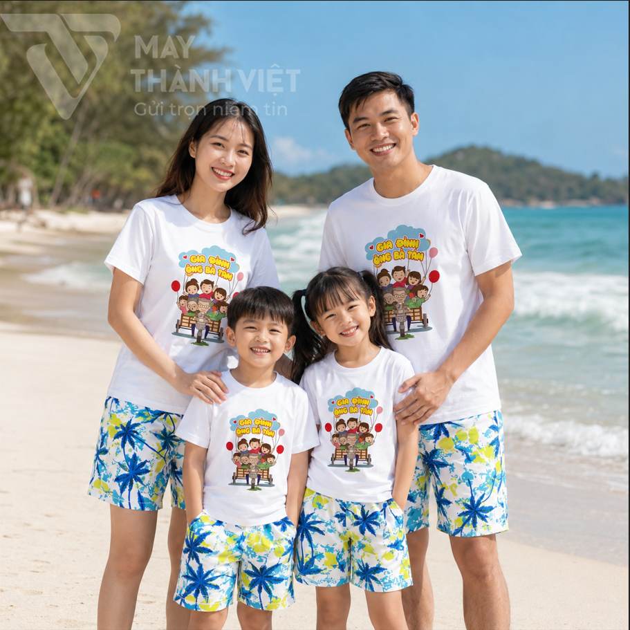 đồng phục đi biển cho gia đình dong phuc di bien cho gia dinh