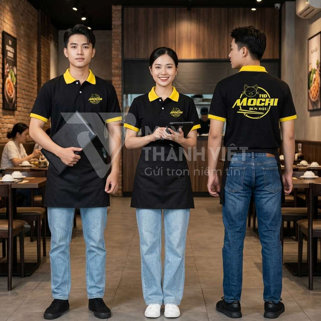 in áo đồng phục nhà hàng ở bình dương in ao dong phuc nha hang o binh duong