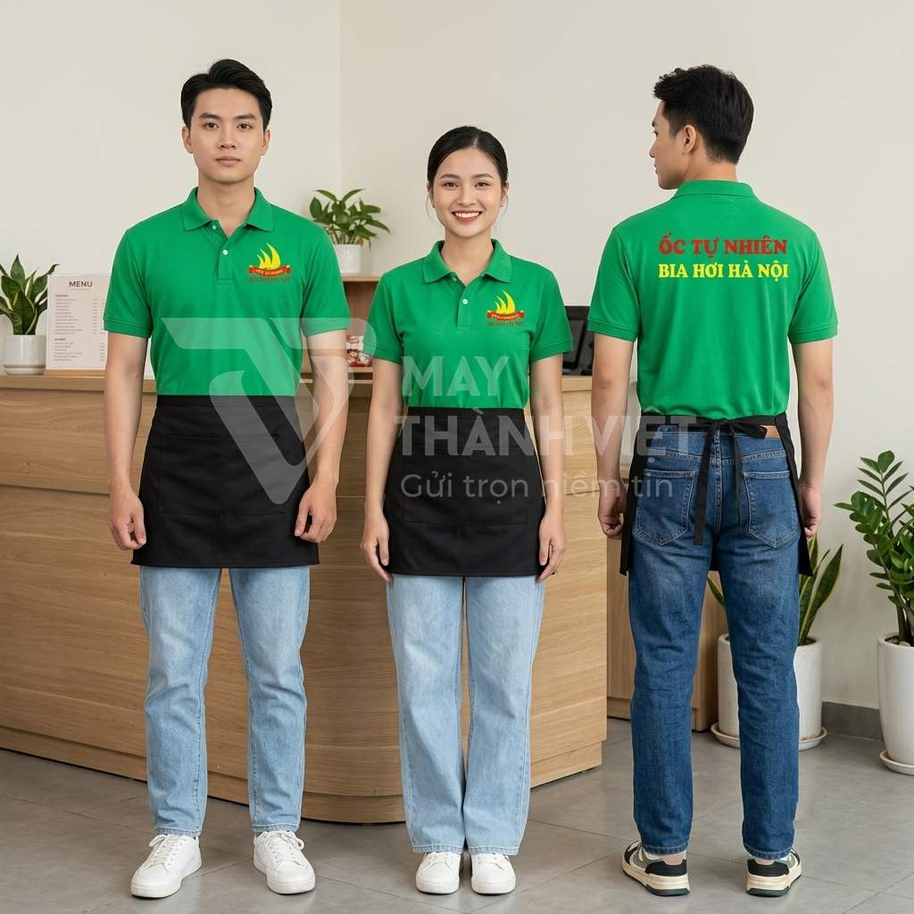 mẫu áo thun đồng phục nhà hàng mau ao thun dong phuc nha hang