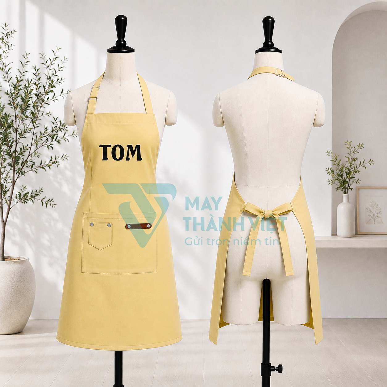 tạp dề dây da tap de day da