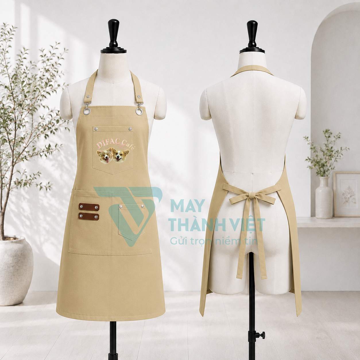 tạp dề kaki tap de kaki