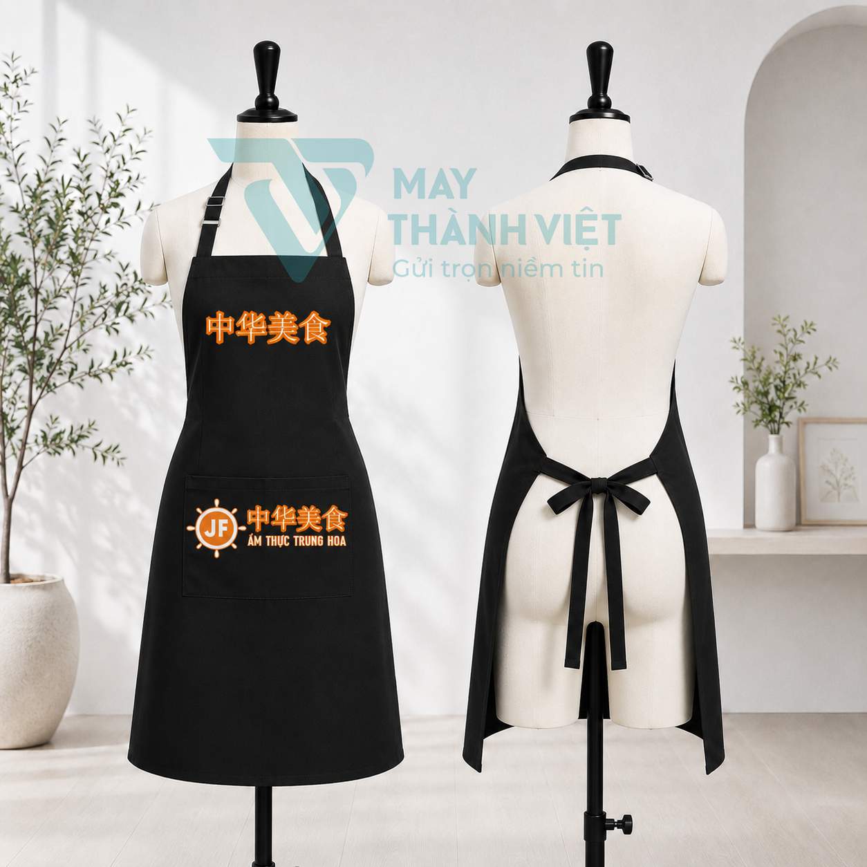 tạp dề quán trà sữa tap de quan tra sua
